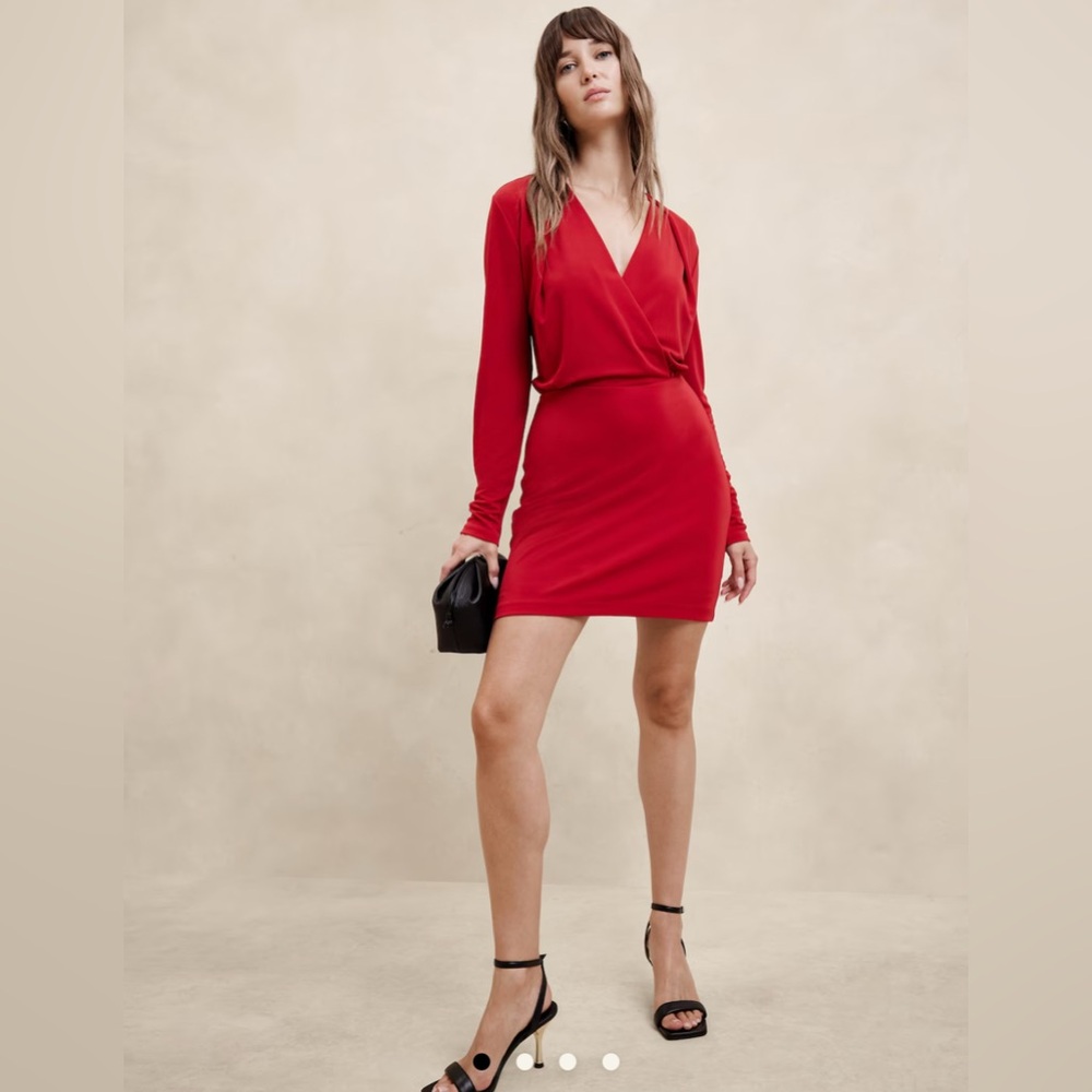 🐦‍🔥NWT🐦‍🔥 Banana Republic Faux Wrap Mini Dress